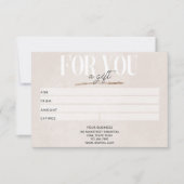 Blush roze Glitter Business Cadeft Certificate Kaa (Voorkant)