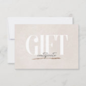 Blush roze Glitter Business Cadeft Certificate Kaa (Achterkant)