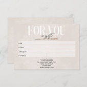 Blush roze Glitter Business Cadeft Certificate Kaa (Voorkant / Achterkant)