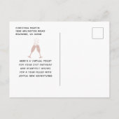 Blush Roze Glitter Champagne Toast 21e Verjaardag Briefkaart (Achterkant)