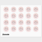 Blush Roze Glitter Confetti Party Favor Classic Ro Ronde Sticker (Vel)