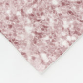 Blush roze glitter druipt sparkle monogram fleece deken (Hoek)
