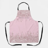 Blush roze glitter druppelt de meisjes moderne tek schort