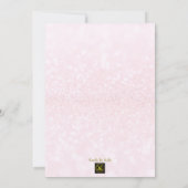 Blush roze glitter elegant chic Sweet 16 Kaart (Achterkant)