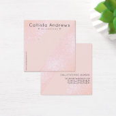 Blush roze Glitter Geo Heart Waring Display Vierkante Visitekaartjes (Bureau)