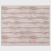 Blush roze glitter glam Stripes Cadeaupapier (Vlak)