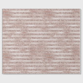 Blush Roze Glitter Glam Stripes Cadeaupapier (Vlak)