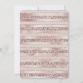 Blush roze glitter glam Stripes Kaart (Achterkant)
