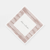 Blush roze glitter glam Stripes Servet (Hoek)