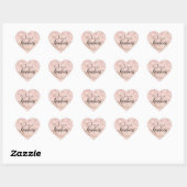 Blush roze glitter Glitzy Sparkle   Hart Sticker (Vel)