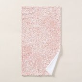 Blush roze glitter leopard print                bad handdoek (Handdoek)