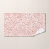 Blush roze glitter leopard print                bad handdoek (Handdoek)
