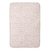 Blush roze glitter leopard print badmat (Voorkant Verticaal)
