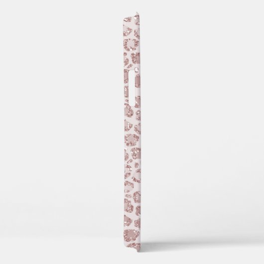 Blush roze glitter leopard print         Case-Mate iPhone case (Achterkant / Rechts)