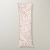 Blush roze glitter leopard print lichaamskussen (Voorkant Verticaal)