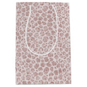 Blush roze glitter leopard print        medium cadeauzakje (Voorkant)