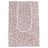 Blush roze glitter leopard print        medium cadeauzakje (Achterkant)