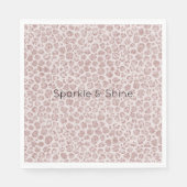 Blush roze glitter leopard print servet (Voorkant)
