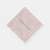 Blush roze glitter leopard print servet (Hoek)