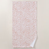 Blush roze glitter leopard print            strandlaken (Voorkant)