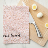 Blush roze glitter leopard print                theedoek (Quarter Fold)