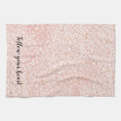 Blush roze glitter leopard print                theedoek (Horizontaal)