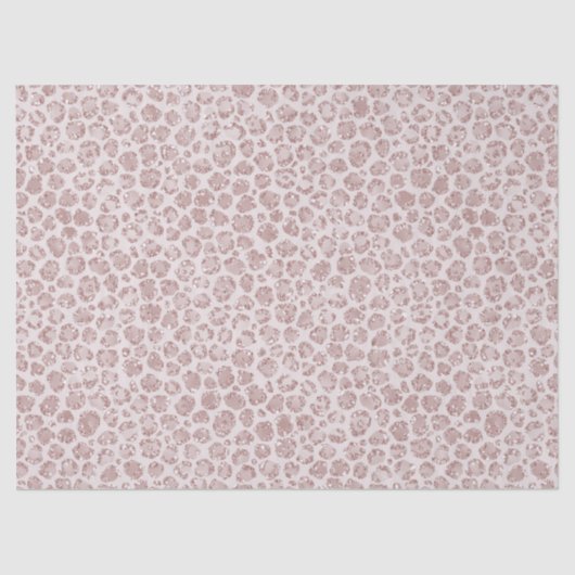 Blush roze glitter leopard print tissuepapier (Voorkant)