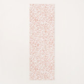 Blush roze glitter leopard print yogamat (Voorkant)