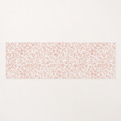 Blush roze glitter leopard print yogamat (Voorkant (horizontaal))