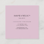 Blush roze glitter Makeup nagels Eyelashes Brows Vierkante Visitekaartje (Achterkant)