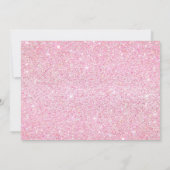 Blush Roze Glitter Moderne Sweet 16 Verjaardagsfee Kaart (Achterkant)