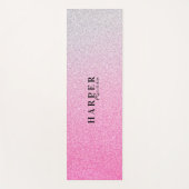 Blush roze glitter personal Sign Yogamat (Voorkant)