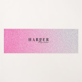 Blush roze glitter personal Sign Yogamat (Voorkant (horizontaal))