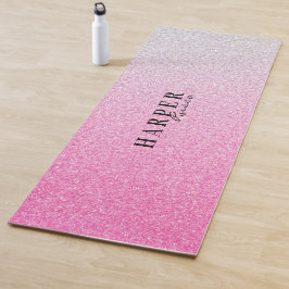 Blush roze glitter personal Sign Yogamat