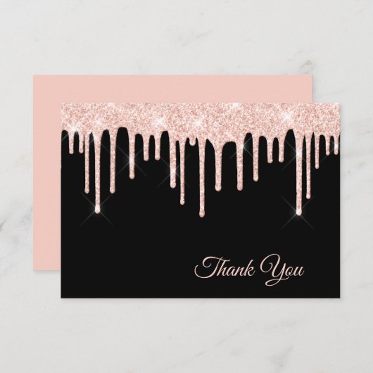 Blush roze glitter-schijven op zwart-wit - Harteli (Voorkant / Achterkant)