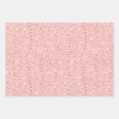 Blush Roze Glitter Snake Huid Dierlijke Print Inpakpapier Vel (Voorkant)