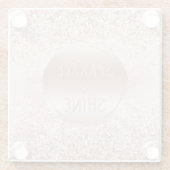 Blush roze glitter Sparkle Glazen Onderzetter (Achterkant)