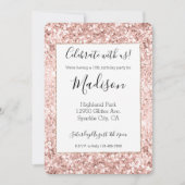 Blush roze glitter Sparkle Kaart (Voorkant)