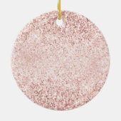 Blush roze glitter Sparkle Keramisch Ornament (Achterkant)