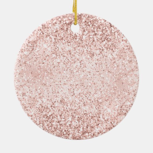 Blush roze glitter Sparkle Keramisch Ornament (Achterkant)