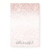 Blush roze glitter Sparkle White Leopard Print  