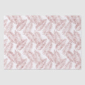Blush roze glitter tropische bladeren tissuepapier (Voorkant)