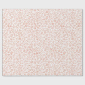 Blush roze glitter White leopard print Cadeaupapier (Vlak)