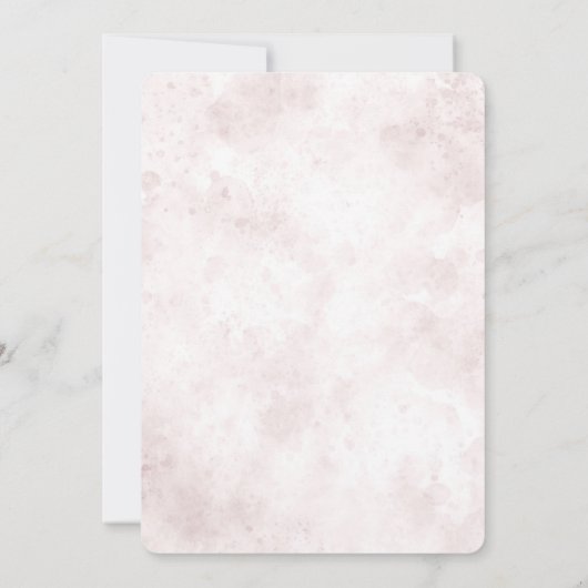 Blush roze gloed geometrische botanische zoete 16- kaart (Achterkant)