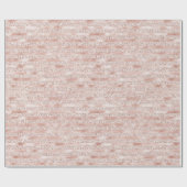 Blush roze gloed glitter stripes cadeaupapier (Vlak)