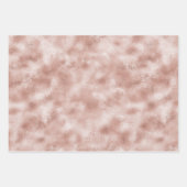 Blush roze gloed glitter stripes inpakpapier vel (Voorkant 3)