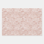 Blush roze gloed glitter stripes inpakpapier vel (Voorkant)