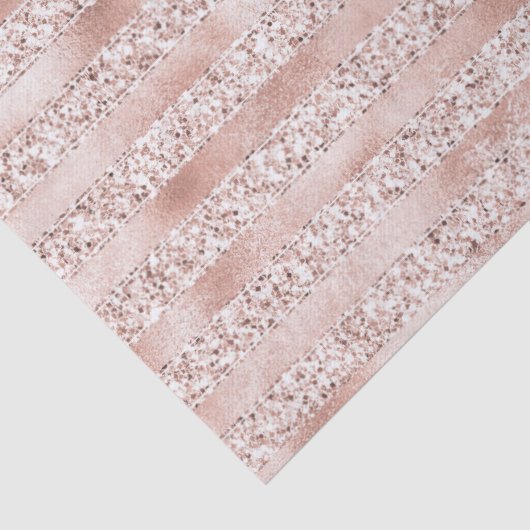 Blush roze gloed glitter stripes tissuepapier (Detail)