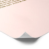 Blush roze & Gold 20 tafel bruiloft Poster (Hoek)