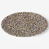 Blush roze Gold Black leopard-printer Papieren Bordje (Gekanteld)